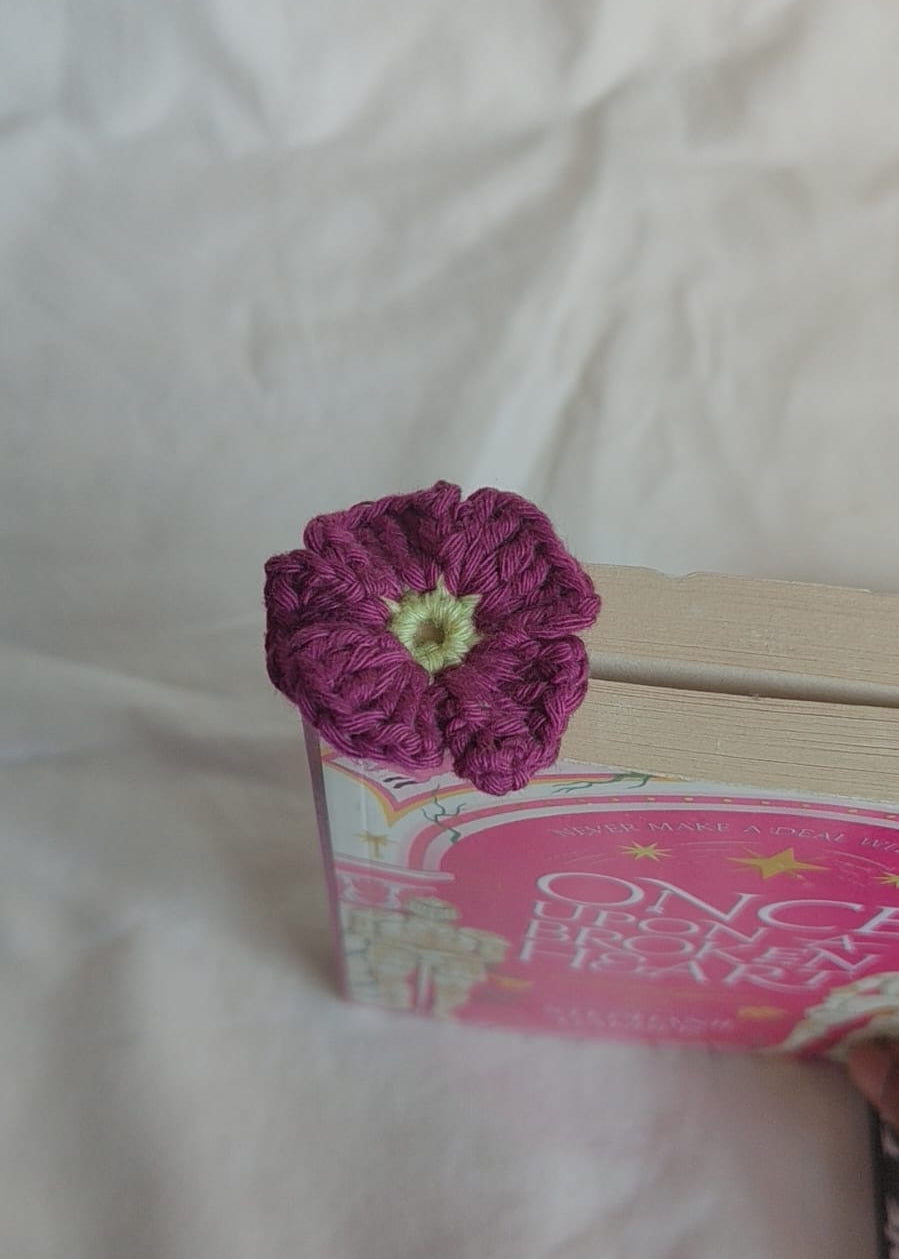 Flower Bookmark- Crochet