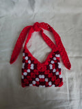 Adjustable Sling Bag Red- Crochet