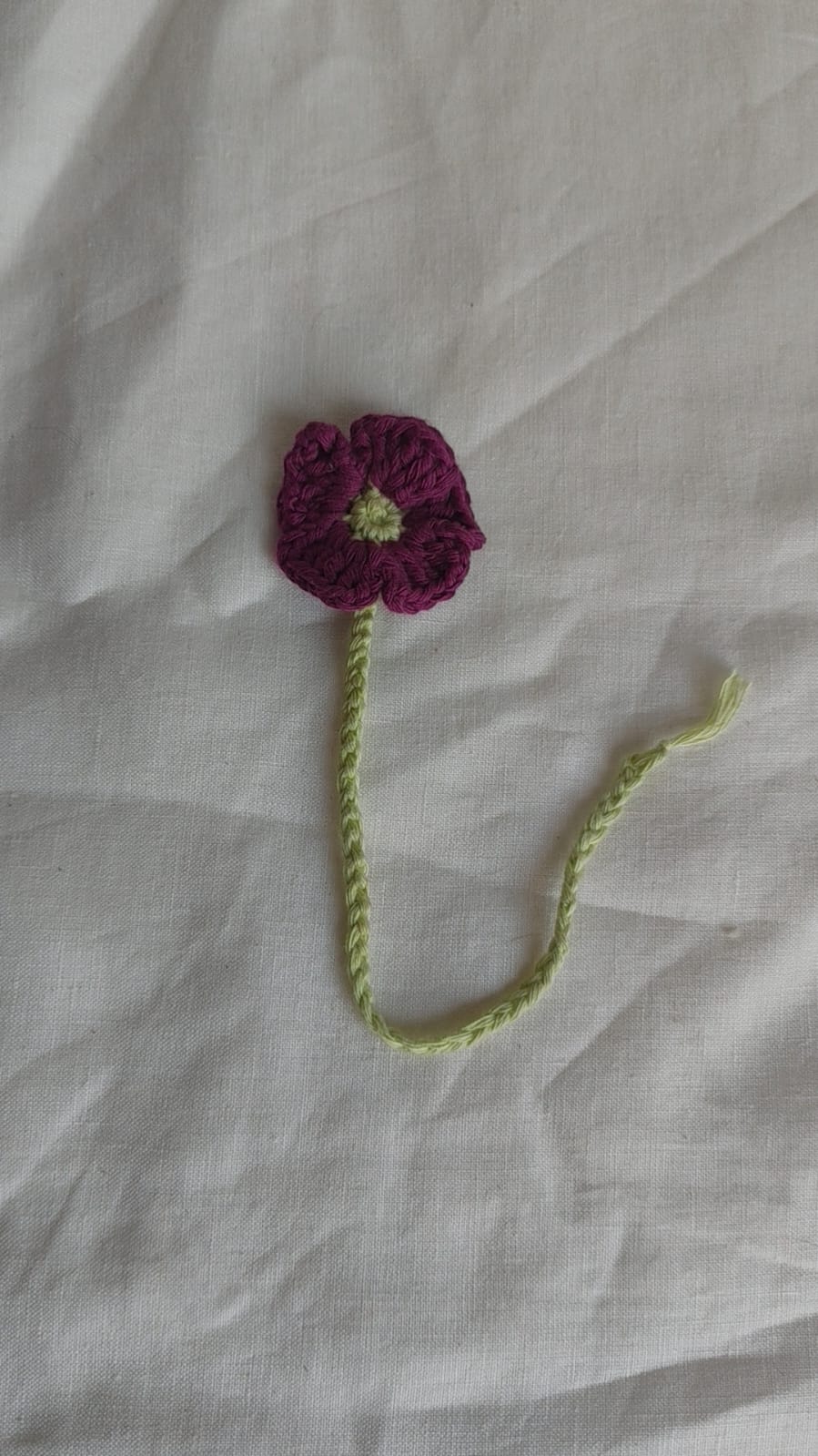 Flower Bookmark- Crochet