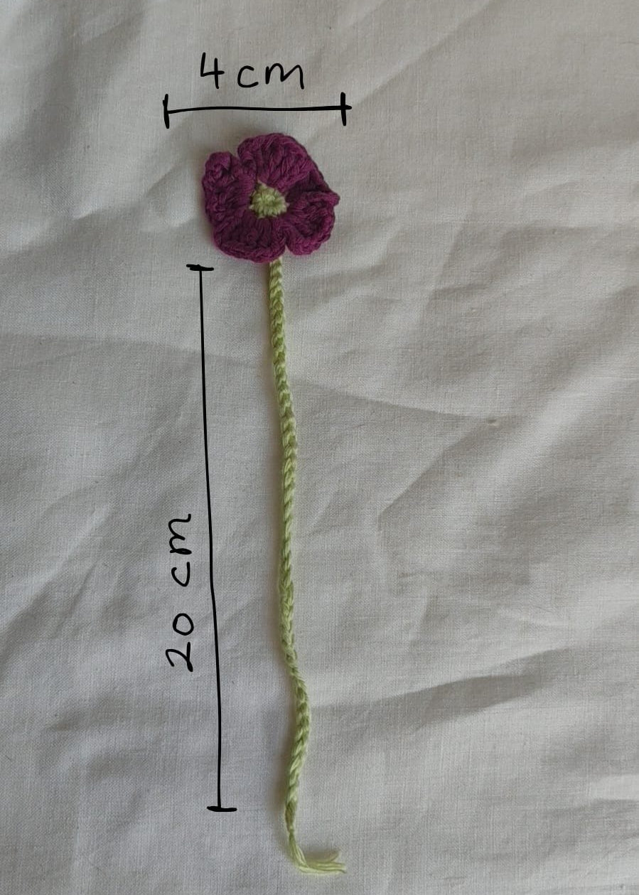 Flower Bookmark- Crochet